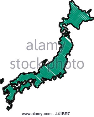 300x373 Japanese Map Island Tourims Destination Stock Vector Art