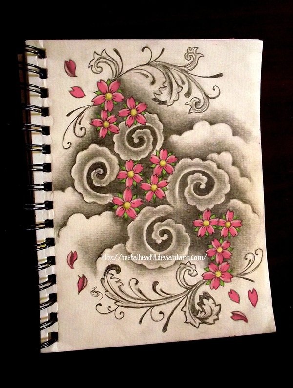 600x795 Beautiful. I Need To Practice My Japanese Clouds ) Tattoos