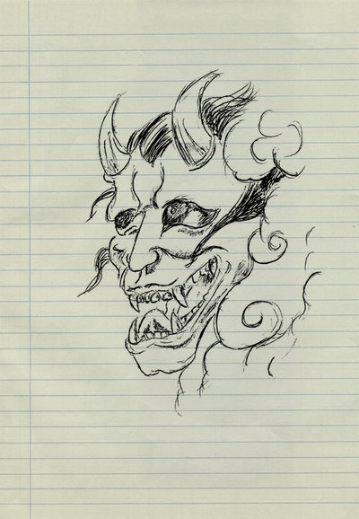 400x578 Japanese Demon Sketch By Dpvo