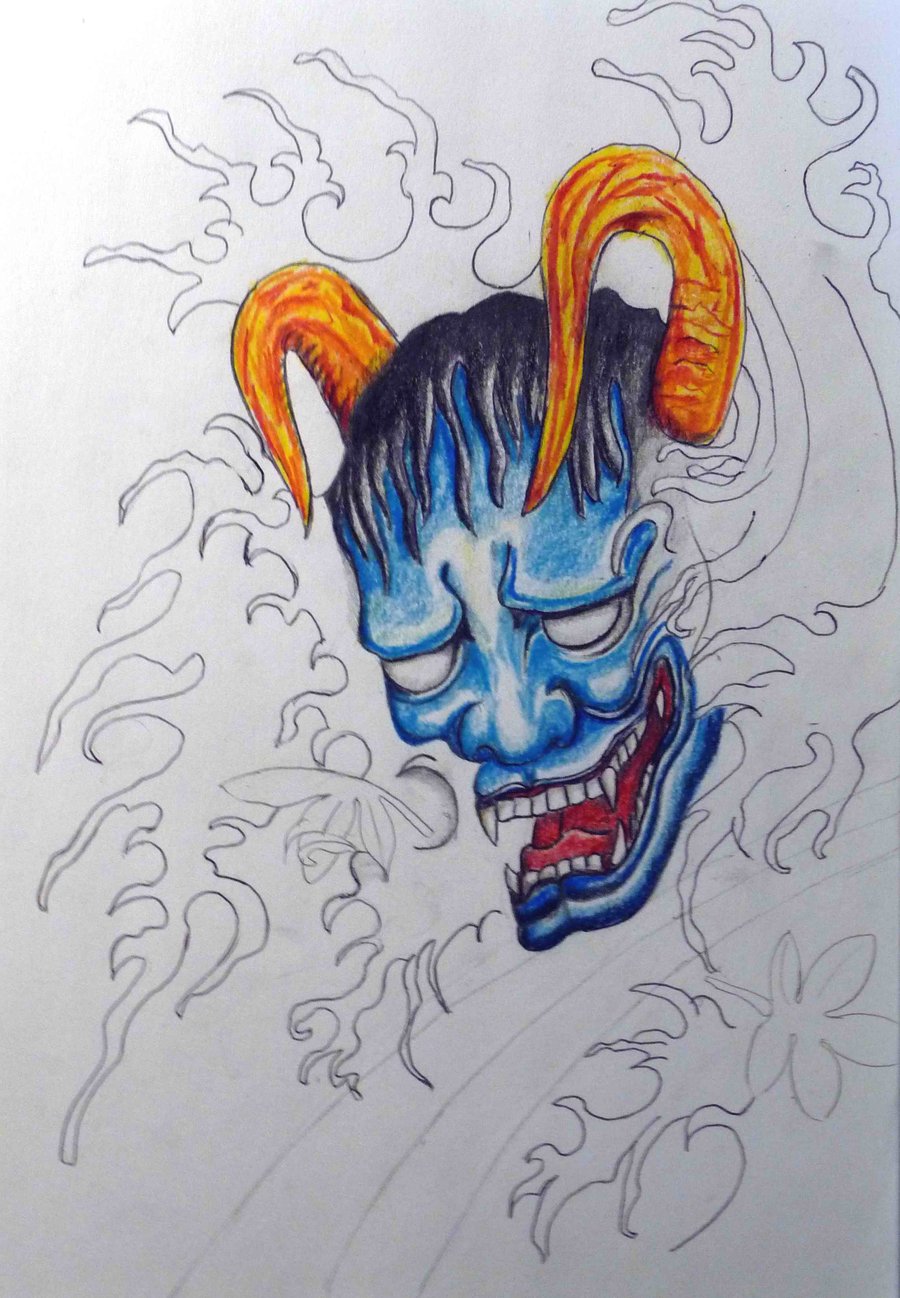 900x1298 Japanese Mask By Cosmogenesis