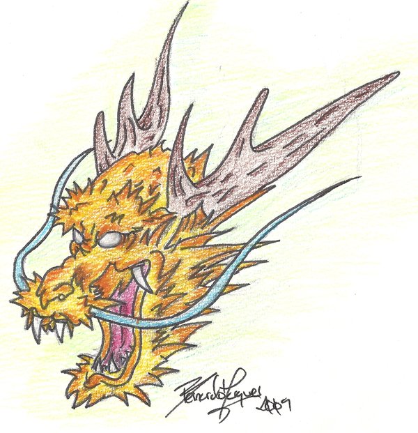 600x621 Japanese Dragon Head By Muddrifter