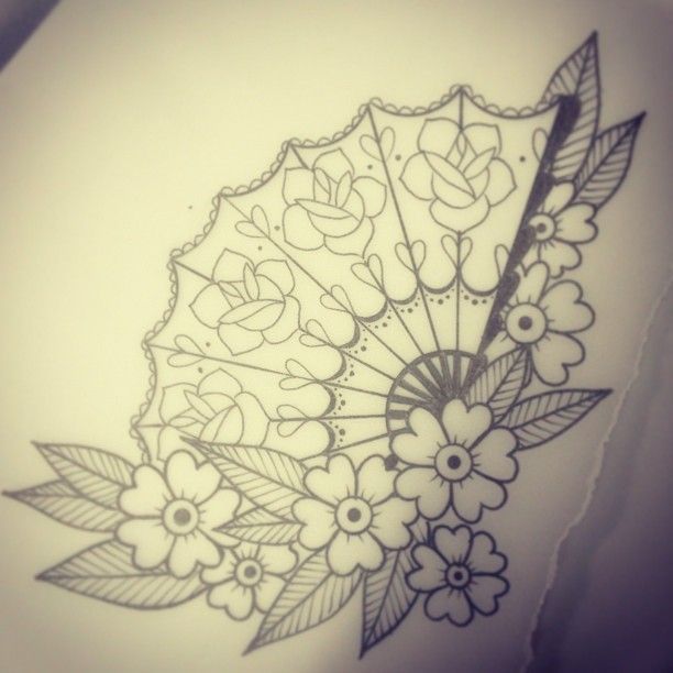 612x612 Asian Fan Tattoo Designs
