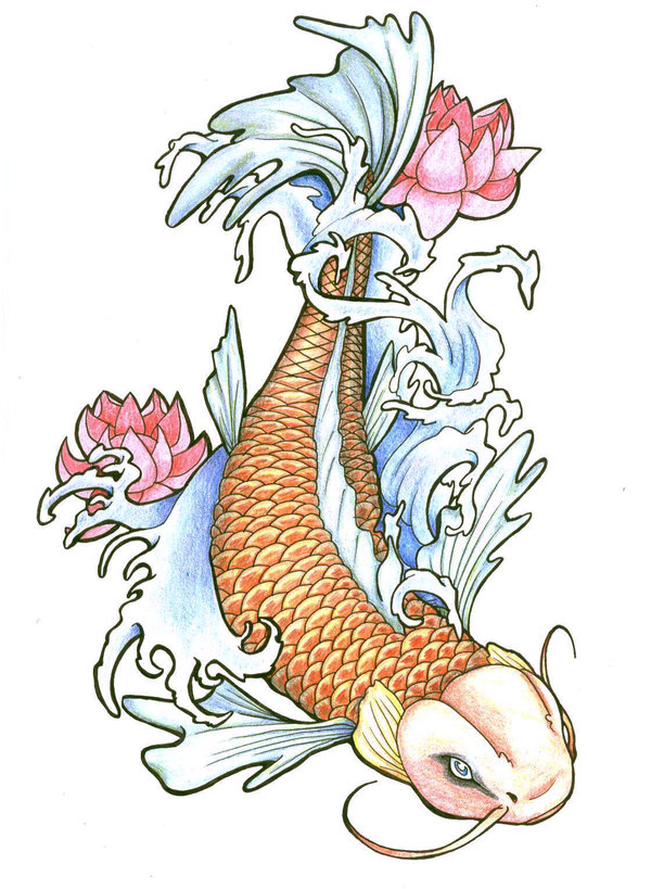 600x819 Japanese Art Japanese Koi Drawing Drawings
