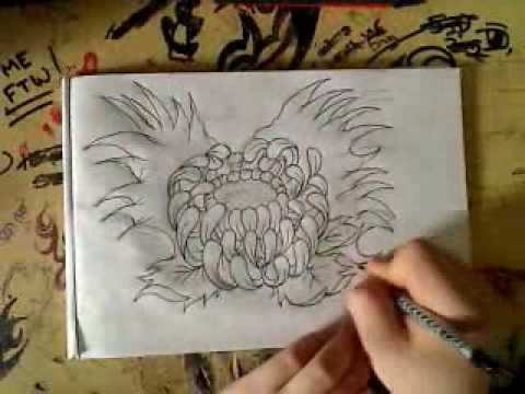 480x360 Japanese Flower Drawing