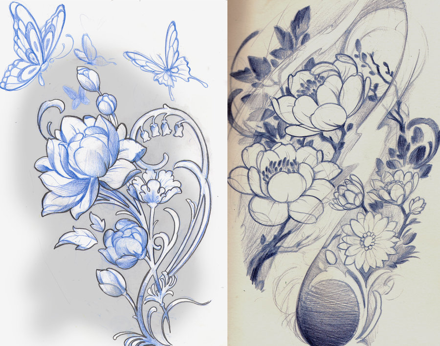 Japanese Lotus Drawing at GetDrawings | Free download