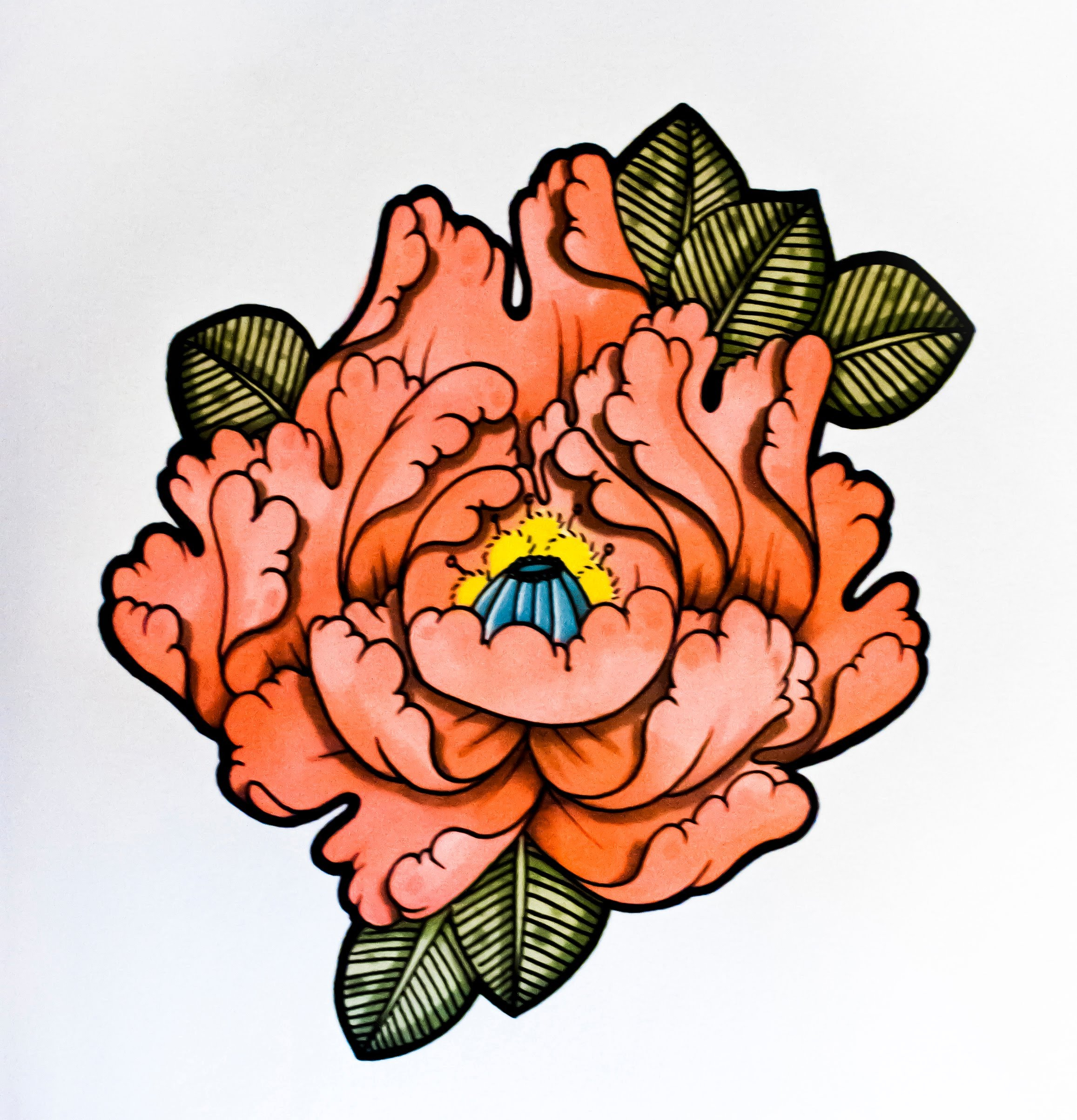 2314x2407 Japanese Flower Drawings