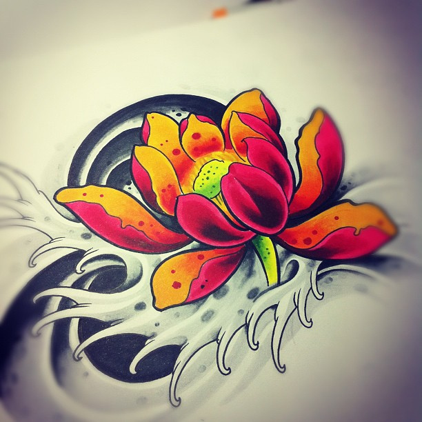 612x612 Japanese Lotus Drawing Japanese Lotus Drawing Art