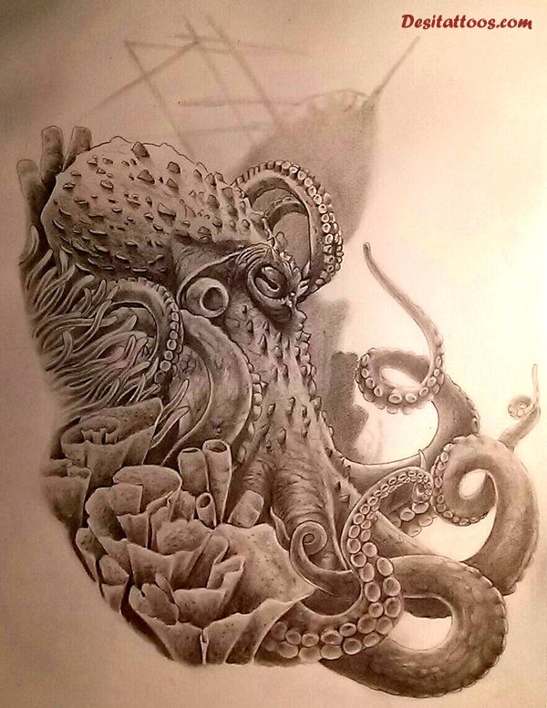 600x777 Japanese Octopus Tattoo Design Octopus Tattoo Japanese