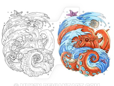 400x300 Wave Octopus By Mu63n