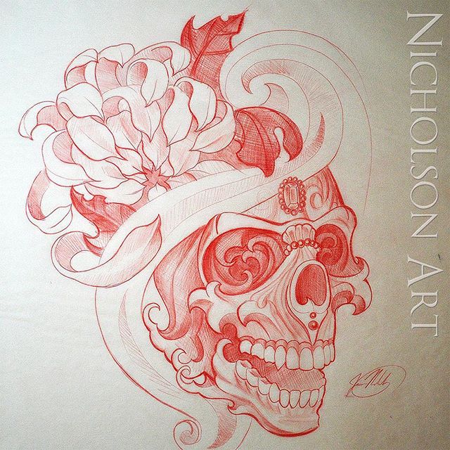 640x640 This Custom Japanese Tattoo Design Is Up For Grabs,tibetan Skull