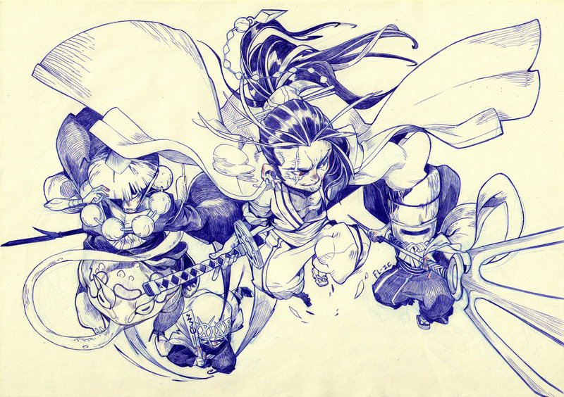 800x564 The Ancient Japanese Samurai By Fl Zc