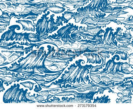 450x368 Image Result For Water Drawing Japanese Waves Rushing Water