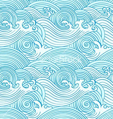 380x400 Japanese Seamless Waves Vector 494506