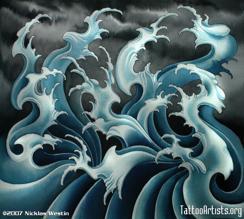 1024x920 Water Wave Tattoos Waves Need A Bit Of Work I Use This For My