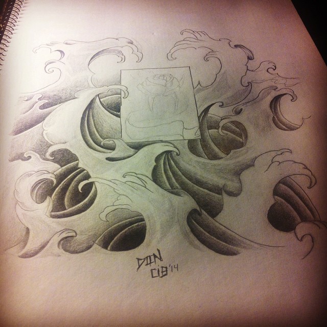 640x640 Japanese Waves Half Sleeve Tattoo Design By Dongedzo