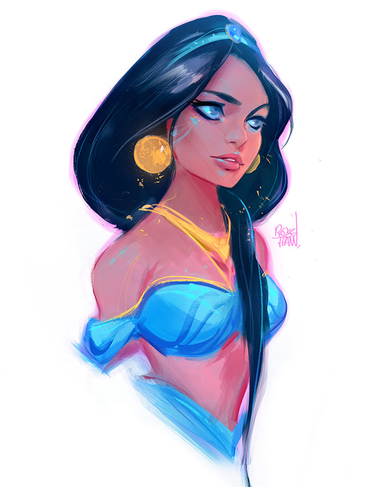 798x1000 Princess Jasmine Sketch ) By Rossdraws