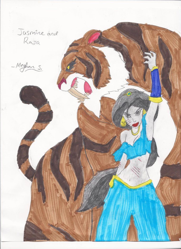 762x1048 Scan Epic Princess Jasmine Drawing By Rabidchipmunx