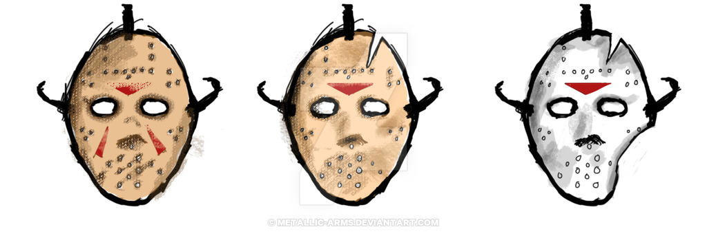 1024x346 Jason Voorhees Mask Sketch By Metallic Arms
