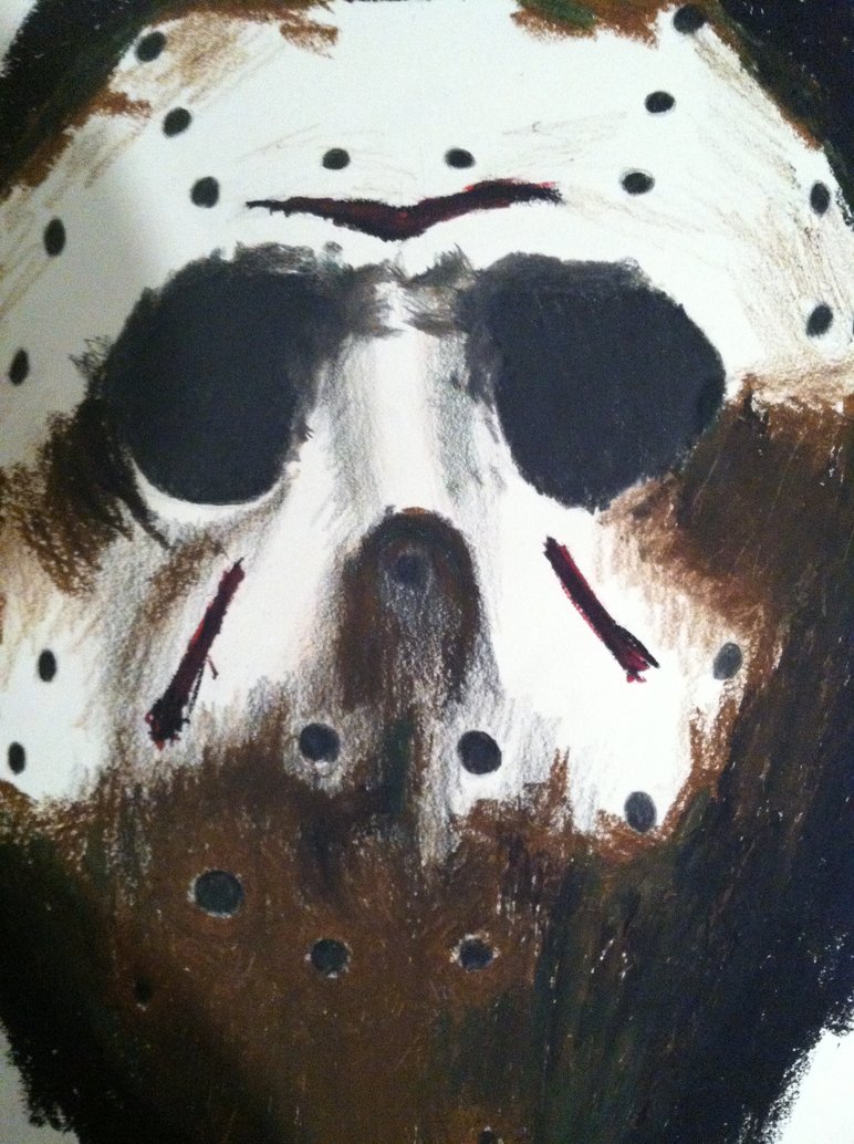 772x1034 Pastel Drawing Jason Voorhees Mask By Floridastate