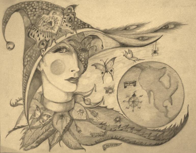 770x599 Saatchi Art Court Jester Drawing By Rachel Henderson