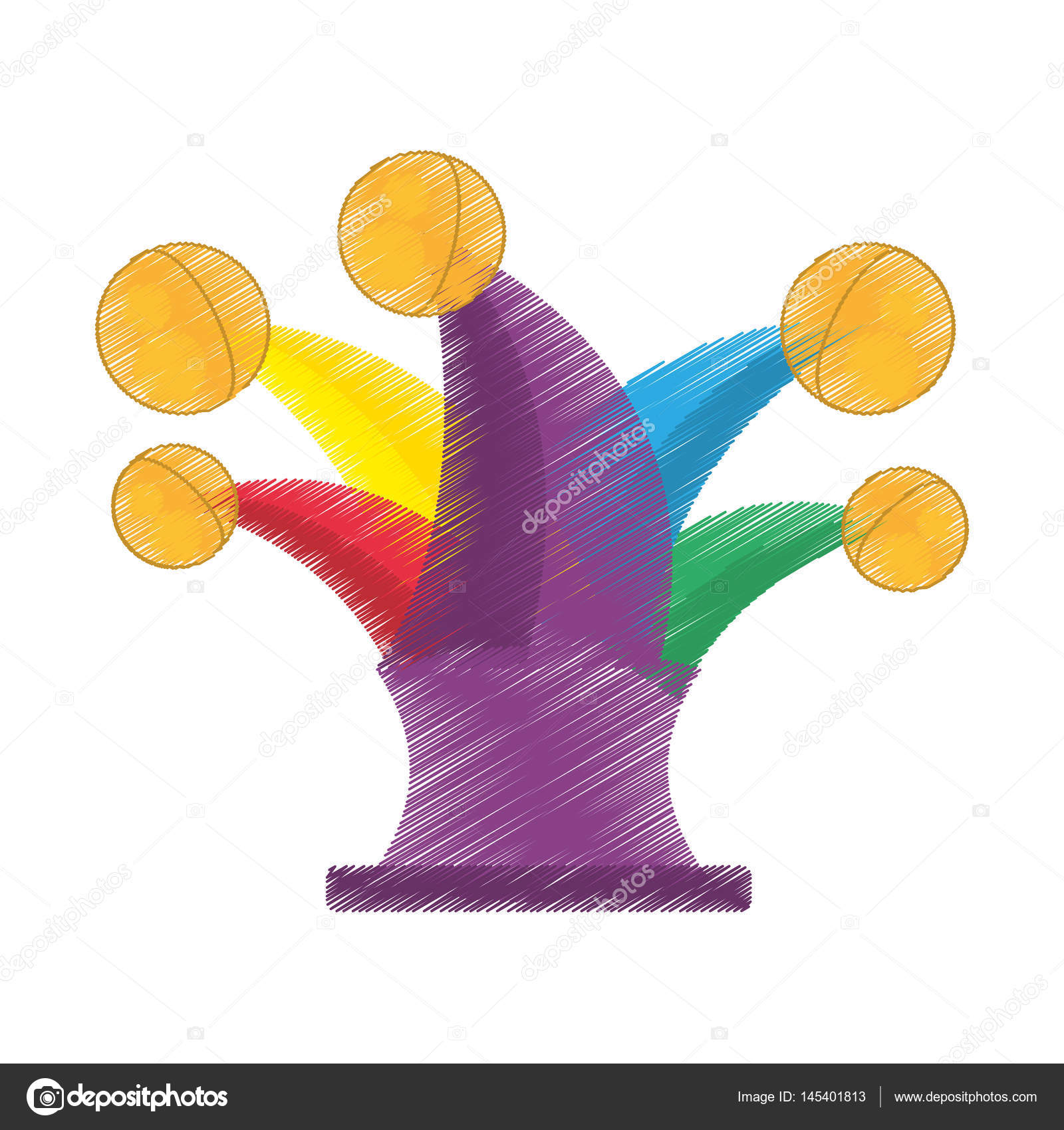 1600x1700 Drawing Jester Hat April Fools Day Stock Vector Djv