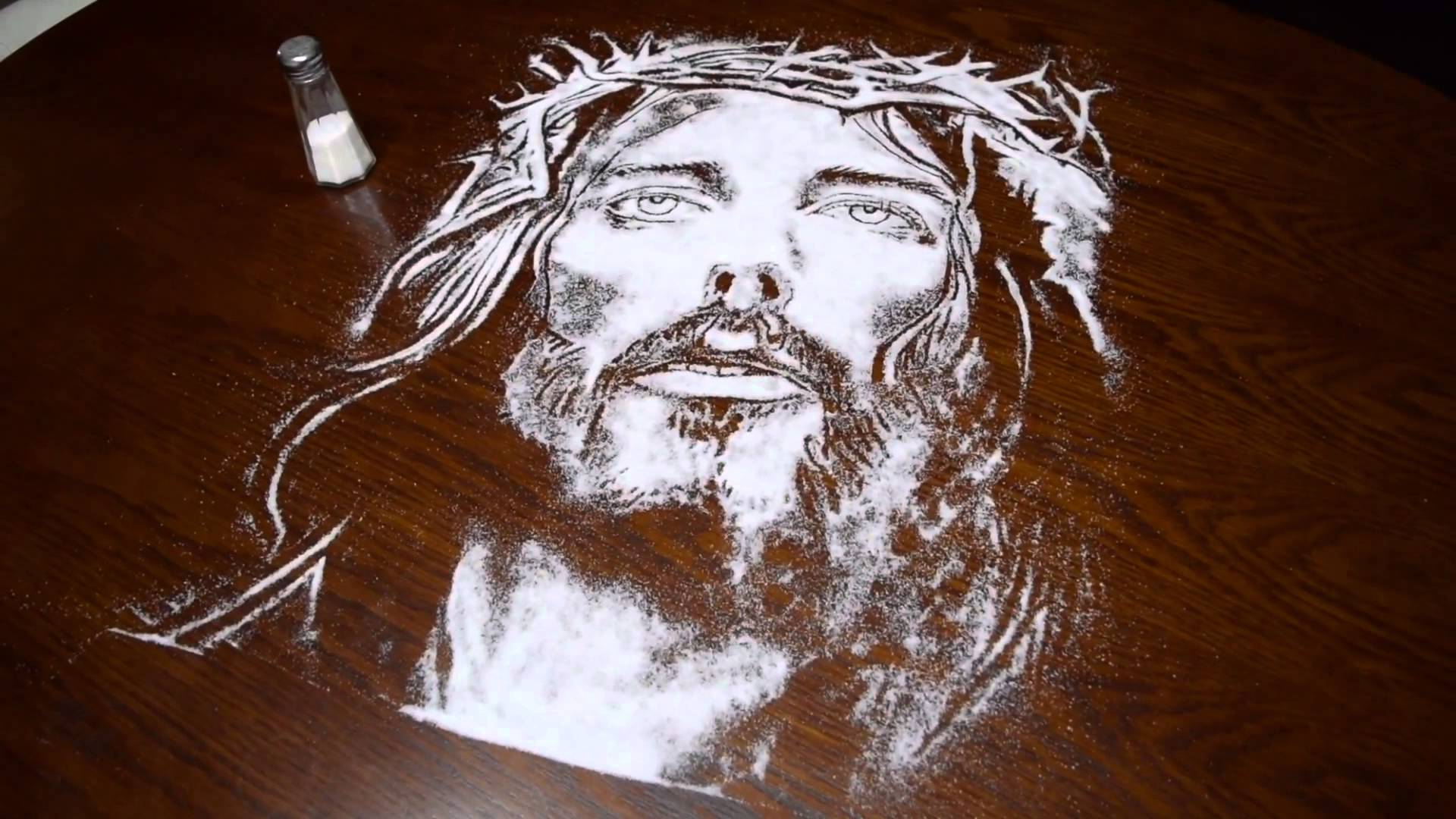 1920x1080 How To Do Salt Portraits ( Jesus Christ )