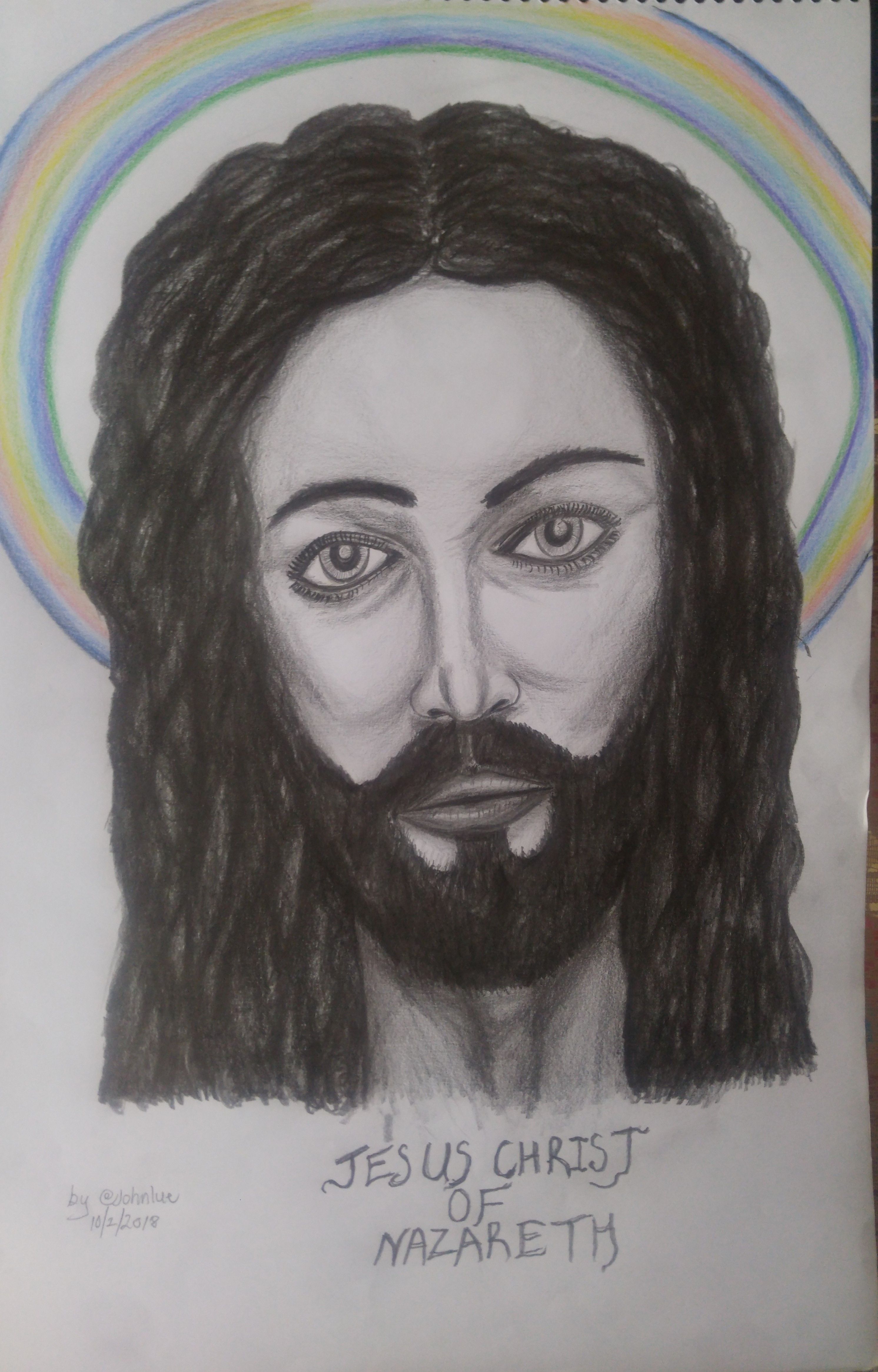 2984x4661 Drawing Tutorial Of Jesus Christ Of Nazareth The Lamb Of God Steemkr