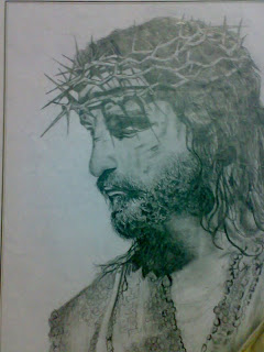 240x320 The Face God Jesus Christ Picture Pencil Sketching Passion