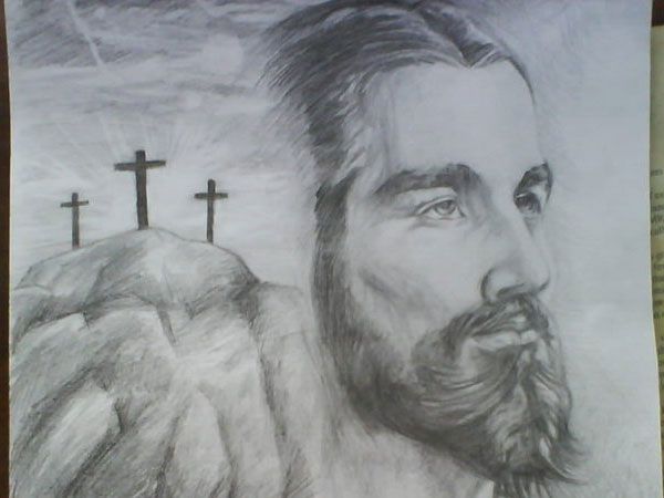 600x450 Religious Sketches Drawing Jesus Christ 30 Magnificent Drawings
