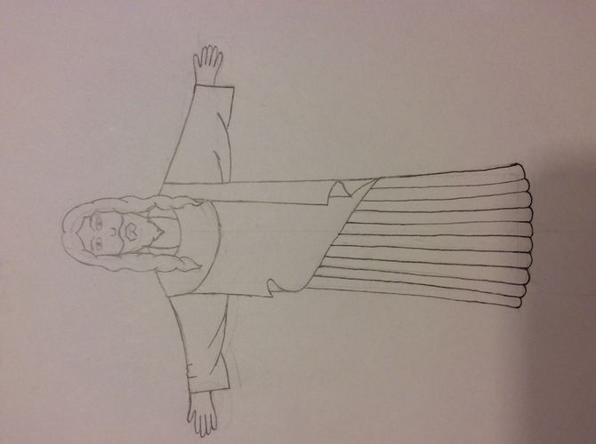 670x500 How To Draw Jesus 9 Steps (With Pictures)