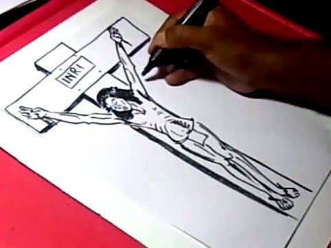 480x360 How To Draw Lord Jesus Cross Drawing Step By Step For Kids