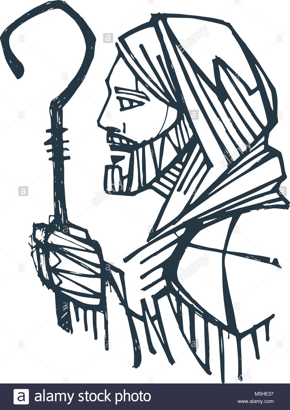 984x1390 Hand Drawn Ink Illustration Or Drawing Of Jesus Christ Good