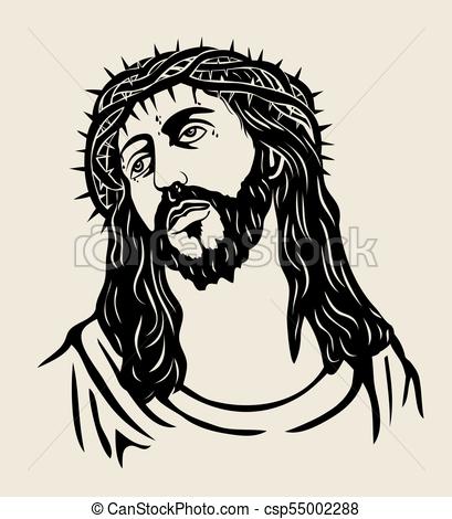 409x470 Jesus Face Vector. Jesus Face, Art Vector Design Vector