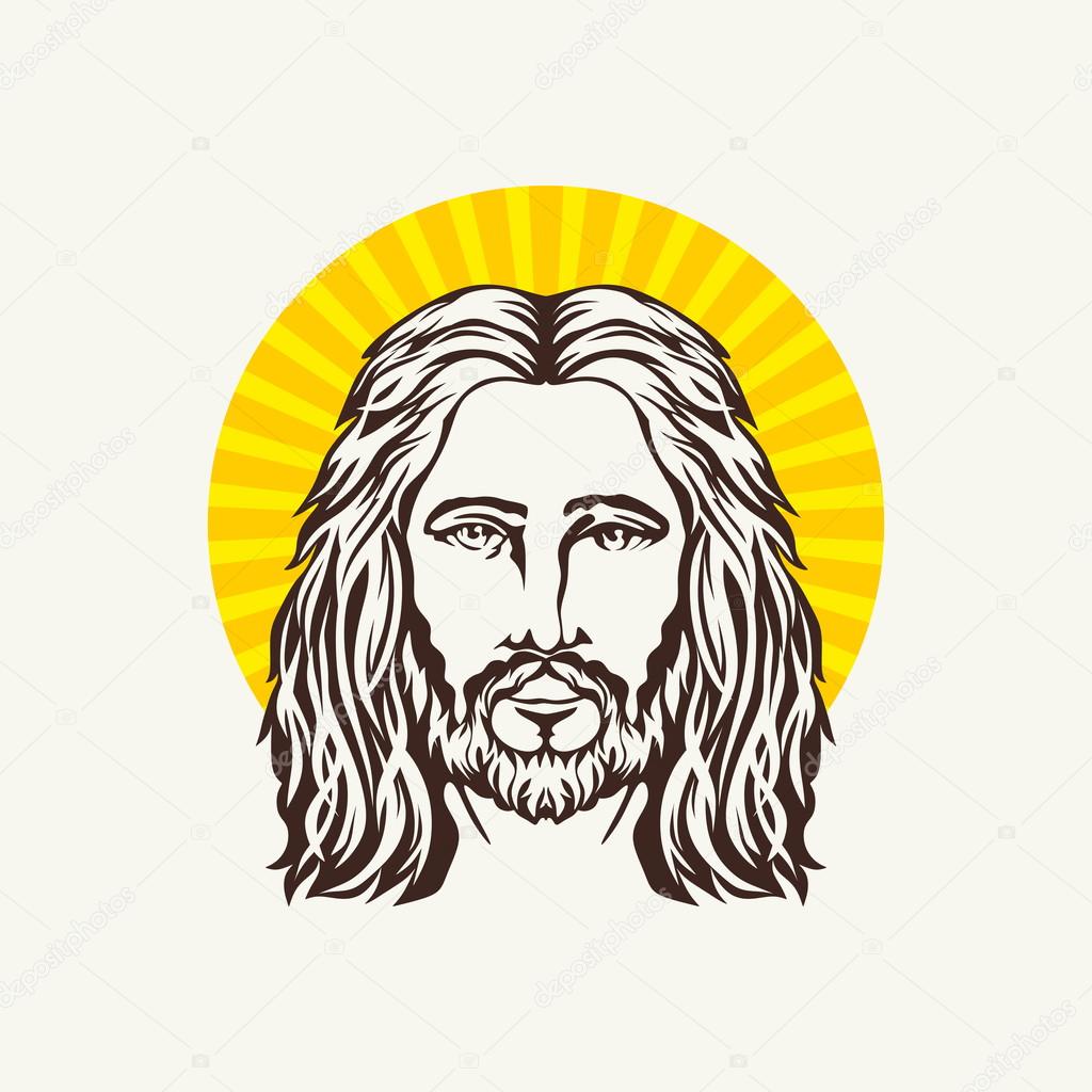 1024x1024 Face Of Jesus Hand Drawn Stock Vector Biblebox