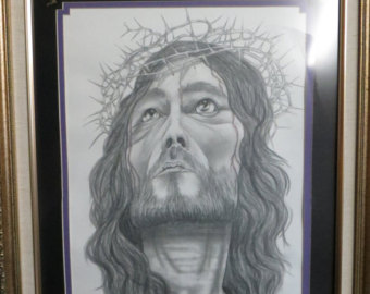340x270 Jesus Pencil Drawing Etsy