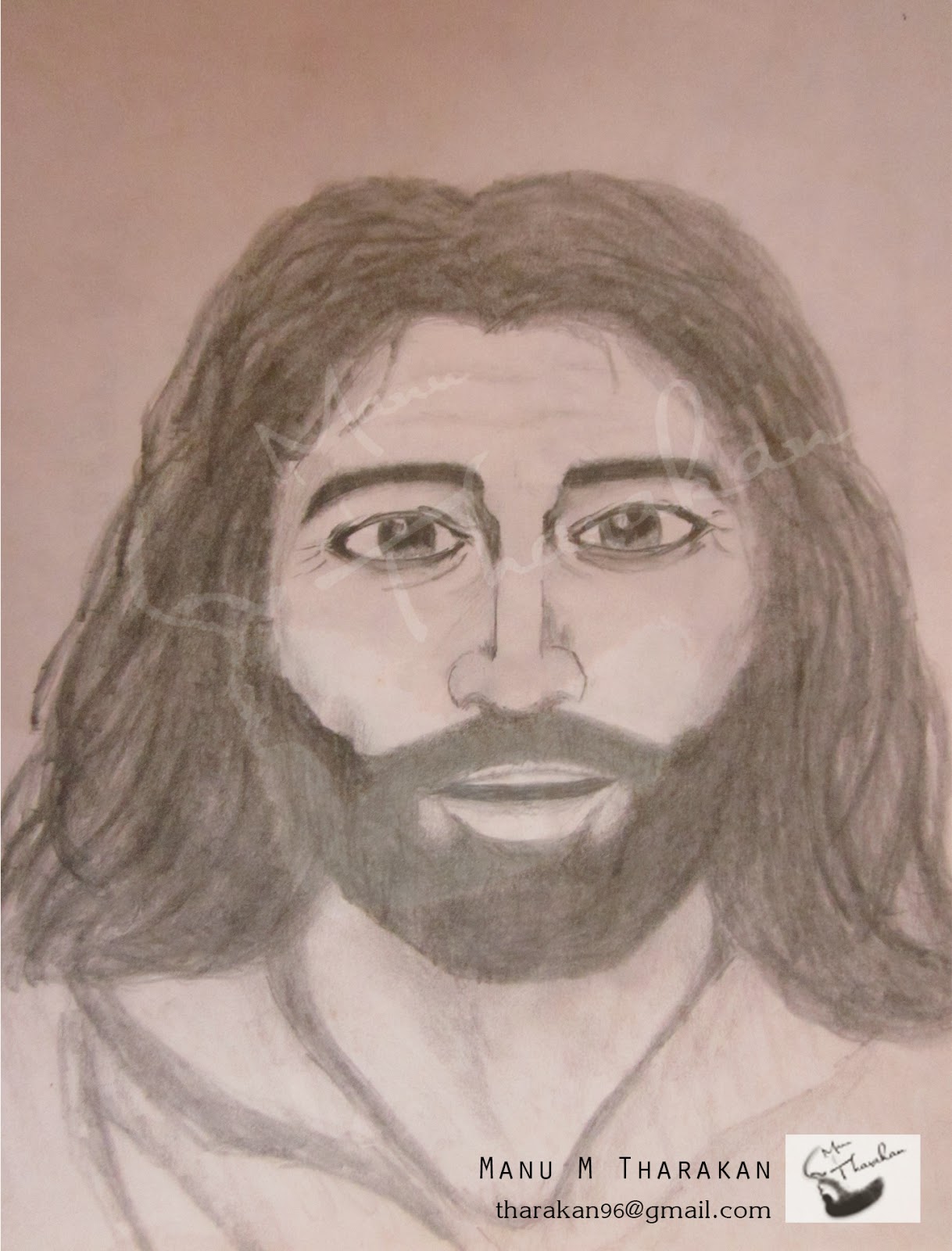 Jesus Portrait Drawing at GetDrawings | Free download