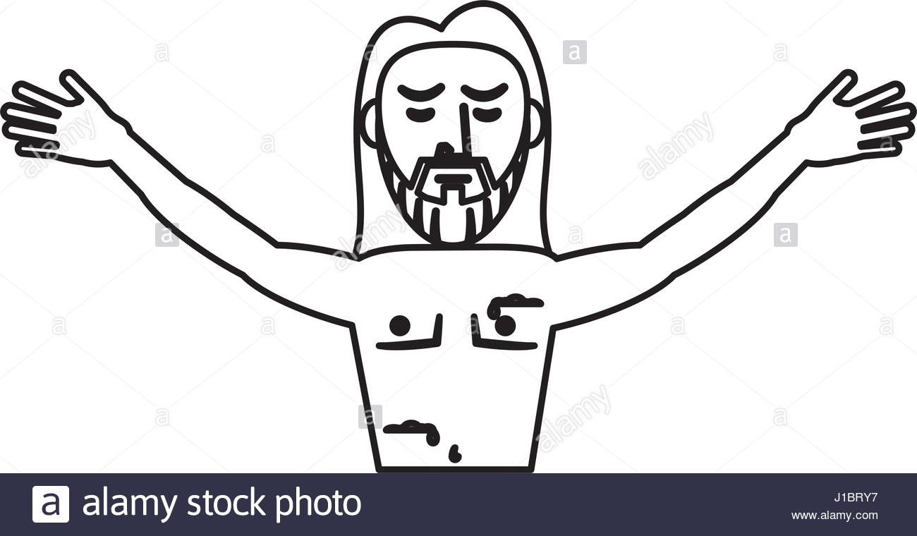 1300x760 Jesus Christ Resurrection Symbol Outline Stock Vector Art