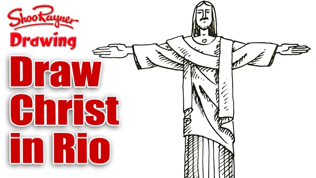 1280x720 How To Draw The Statue Of Christ The Redeemer In Rio De Janero
