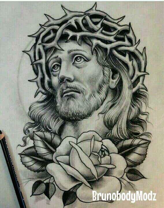 Jesus Tattoo Drawing at GetDrawings | Free download