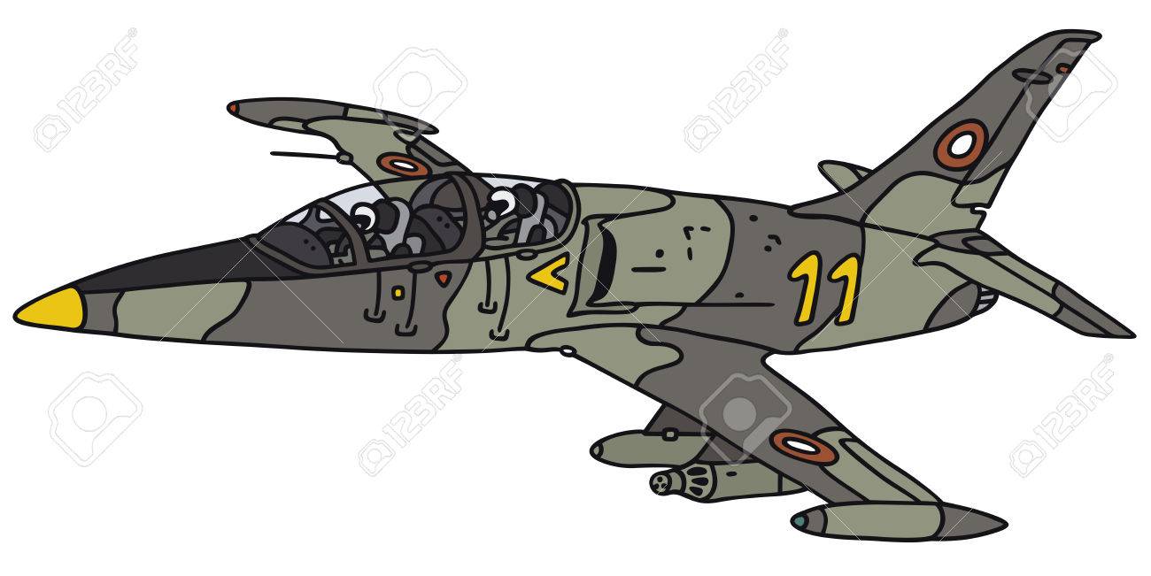 1300x651 Hand Drawing Of A Camouflage Jet Aircraft