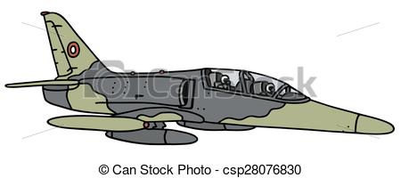 450x200 Hand Drawing Of A Camouflage Military Jet Aircraft
