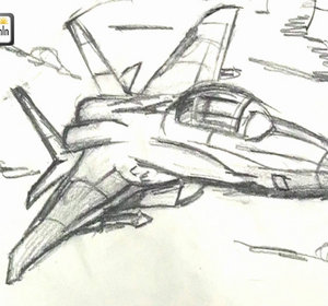 300x280 How To Draw A Jet Fighter Airplane Easy Step By Step Tutorial