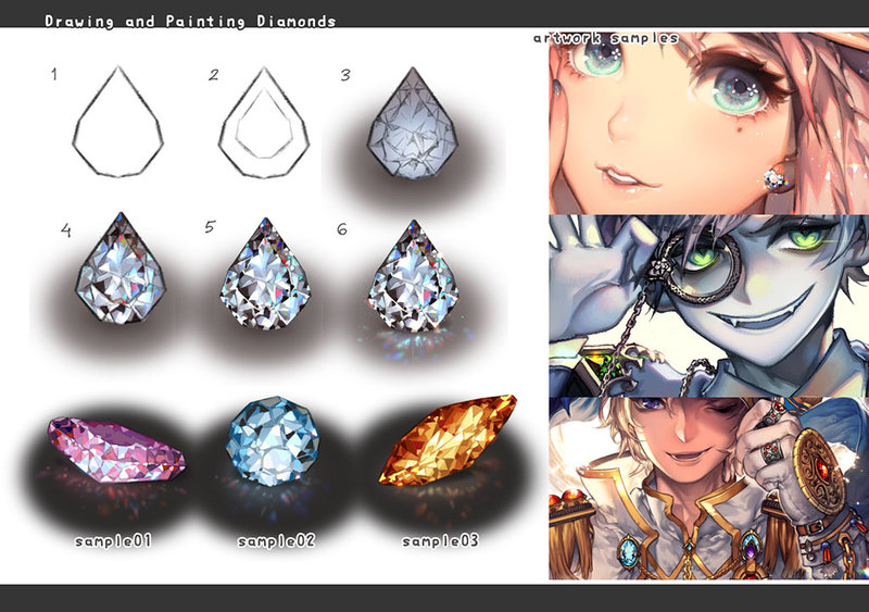 800x563 Drawing Jewelry Diamonds By Kawacy