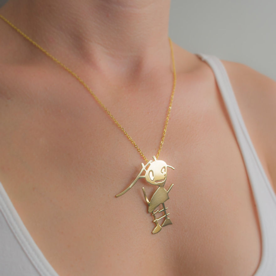 880x880 Children's Drawings Turned Into Jewelry To Create Timeless