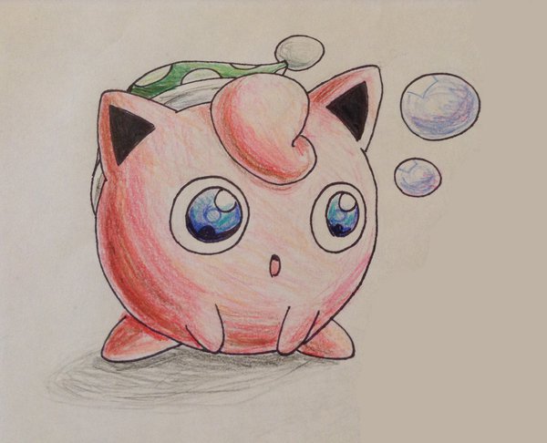 600x486 Jigglypuff Colored Pencil Drawing By Redchesto