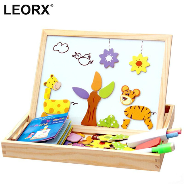 640x640 Wooden Magnetic Jigsaw Puzzles For Children Forest Park