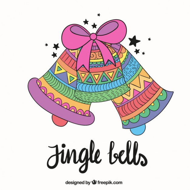 626x626 Hand Drawn Colorful Jingle Bells Vector Premium Download