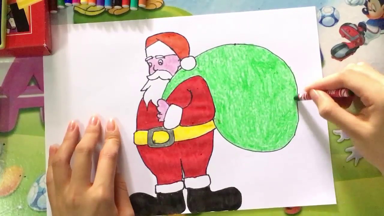 1280x720 How To Draw Santa Claus Easy Step By Step For Kids