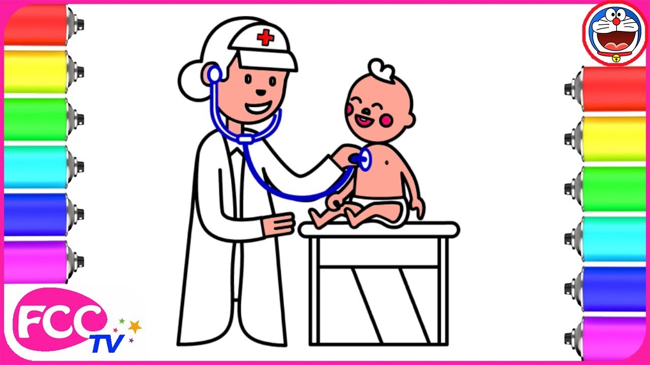1280x720 How To Draw The Nurse, Doctor Coloring Page Kids Learn Drawing