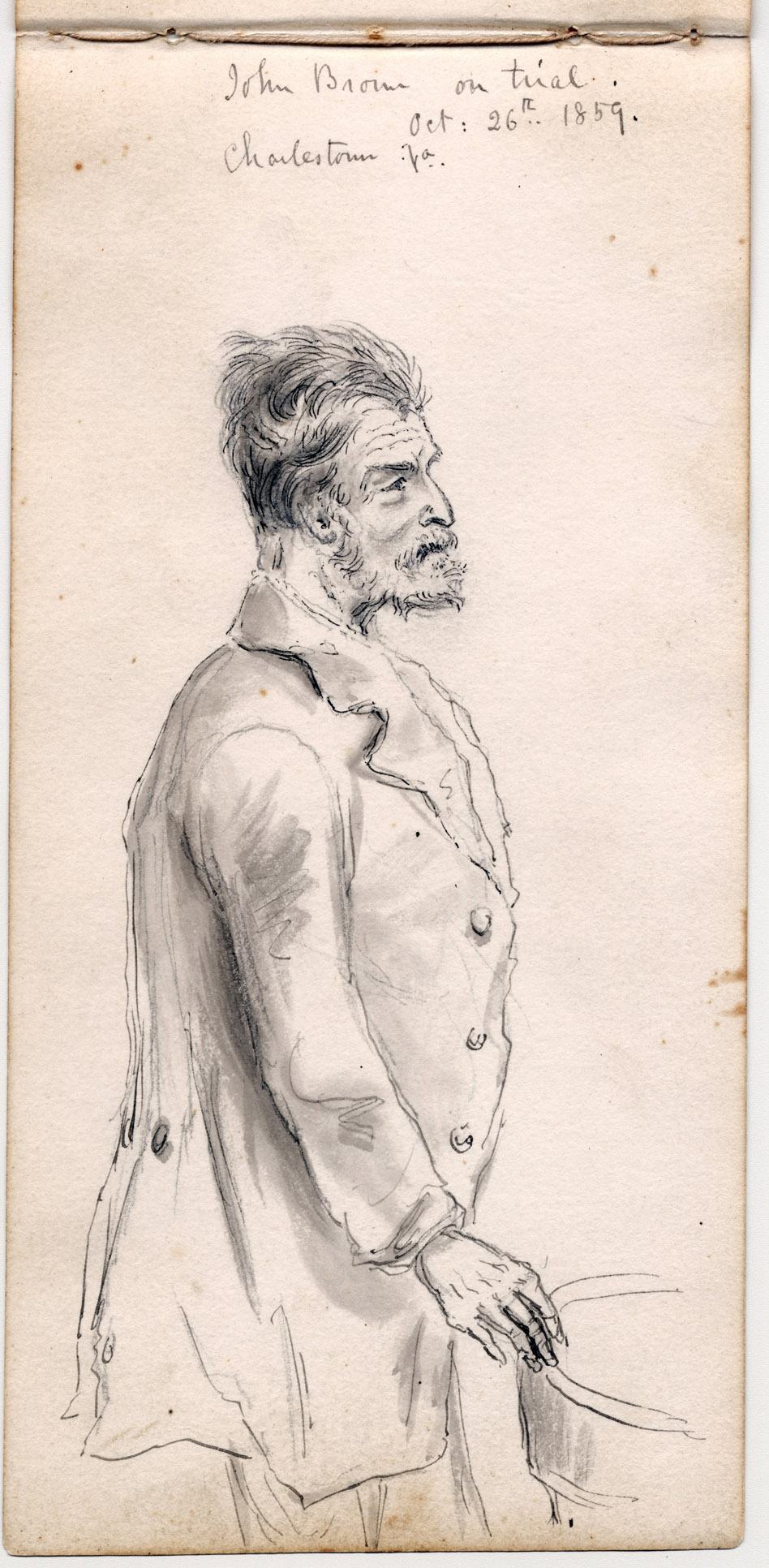 948x1932 John Brown On Trial Drawing By David Hunter Strother John Brown
